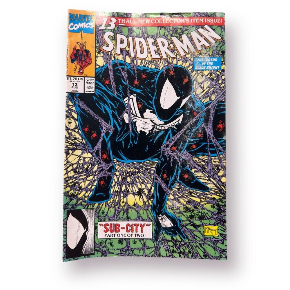 Spider-Man #13 “Sub-City” #1 Black Knight Variant Todd McFarlane Marvel 1991‎
